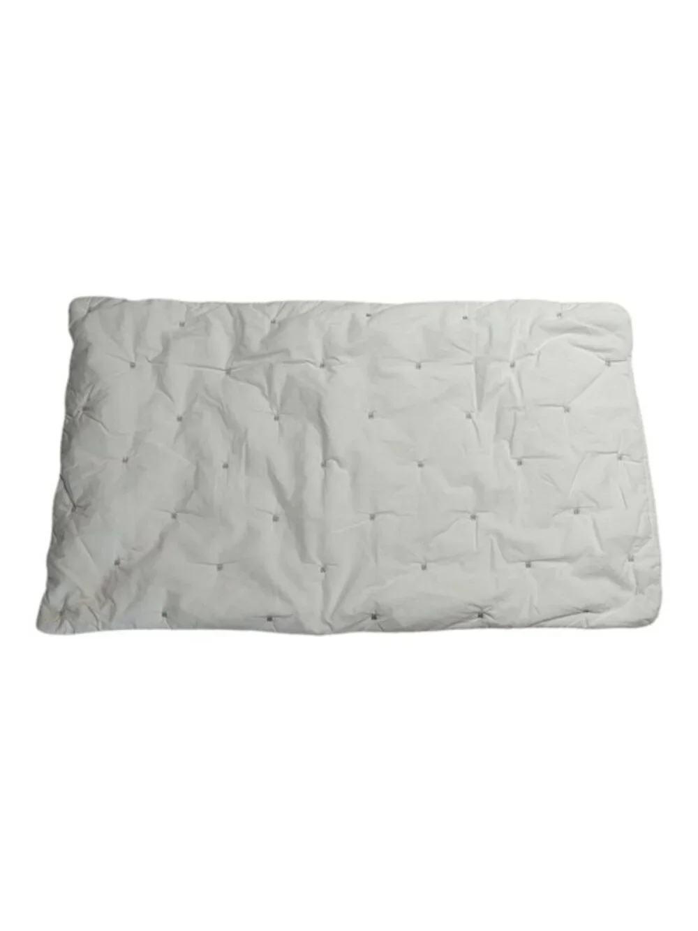 West Elm White Silver Tufted King Pillow Sham Cover